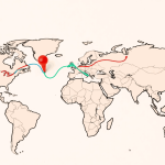ابزار فاصله‌یاب آنلاین در سایت onlinecompass.net